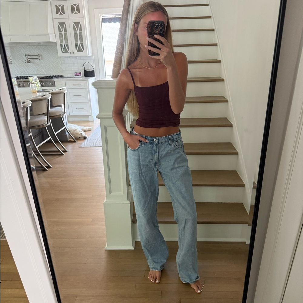 Abercrombie and fitch low rise baggy jean curve love